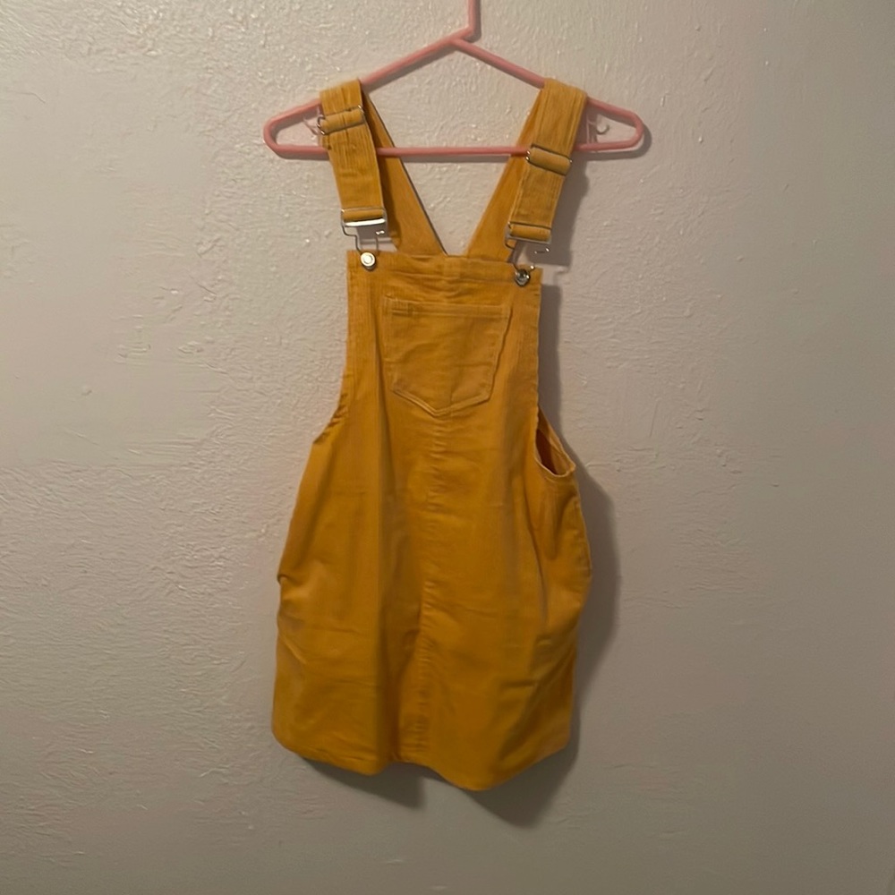 Corduroy yellow dress
